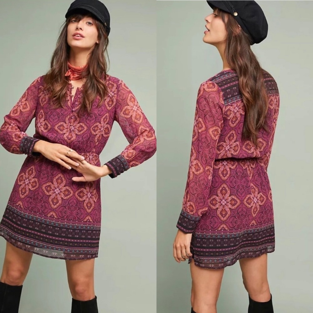 Anthropologie Maeve Meredith Printed Dress